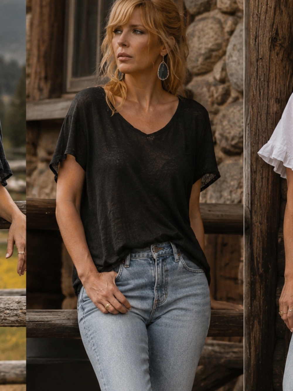 Meo Meli Italian linen Black Women’s Top